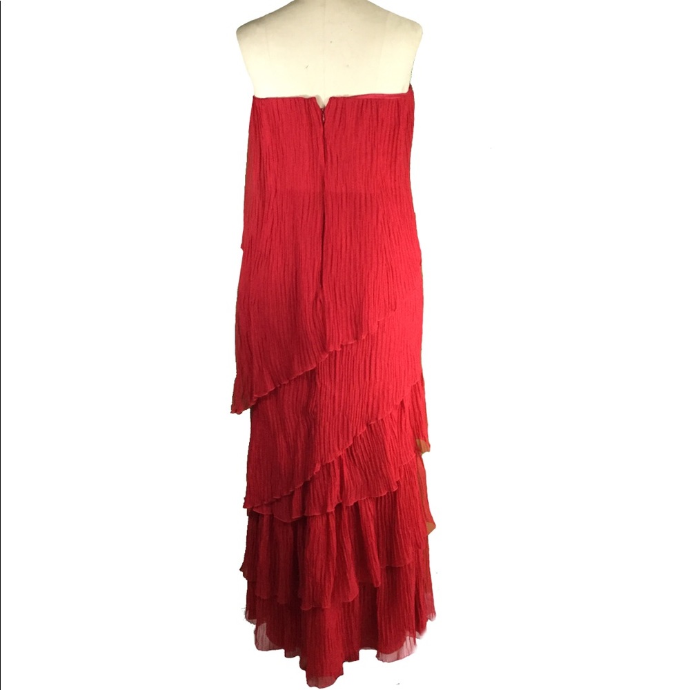 Silk pleated bustier gown - Picture 3 of 3